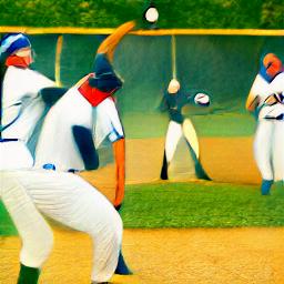 generated: a team playing baseball #0